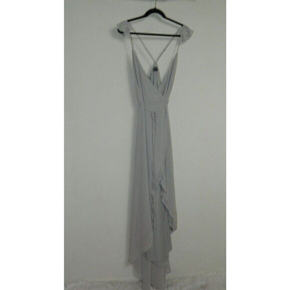 Lulu's Dress Here's to Us‎ Gray High-Low Wrap Dress Size X-Large - Picture 11 of 12